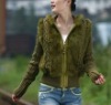 2011 new style short knitted rabbit fur coat