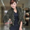 2011 new style short knitted rabbit fur coat