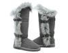 2011 newest snow boots with fox fur
