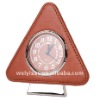 2011 now design genuine leather traval clock