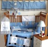 2011 print planes cotton baby crib bedding set MT2692