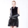 2011 winter women fashion black mink fur dress