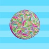 2011lastest round shape printed seat cushion