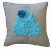 2012 3D flower design applique cushion cover