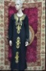 2012 Fashion Flocking Islamic women dress/Black abaya SFY-216