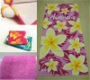2012 Fashion flower printed promotional towel