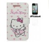 2012 Hello kitty flip leather case for iphone 4G,accept paypal