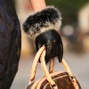 2012 Ladies FUR Lambskin leather glove BLACK (L033NN)