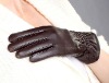 2012 Ladies Lambskin gloves leather BROWN(L020NC)