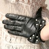 2012 Ladies Lambskin leather glove BLACK(L119NN)