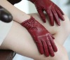 2012 Ladies Lambskin leather glove Chrismas Gift(L101PQ)