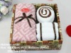 2012 Luxury Cotton Towels Gift Box,Valentine Gift Towels Set,Birthday Gift