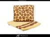 2012 New Leopard Faux Microfiber Blanket & Cushion Set