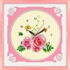 2012 New style Handmade cross stitch clock kits