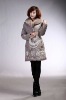 2012 fashion rabbit fur linning coat