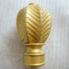 2012 hot sale golden plastic curtain finial