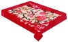2012 hot selling 100% polyester korean style raschel blanket