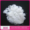 2012 white curly feather headband