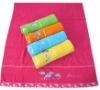 21S/10S jacquard velvet beach towel wirh embroidery/boder