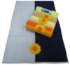 21S/10S jacquard velvet beach towel wirh embroidery/boder