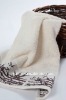 21S DOBBY VELVET BATH TOWEL WITH EMBROIDERY