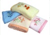 21S JACQUARD VELVET BATH TOWEL WITH EMBROIDERY