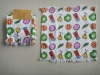 21S Velour printed square towel with two sides