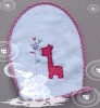 21s 100% cotton bound embroidered towel gloves