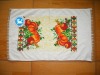 21s velour satin border velour tea towel