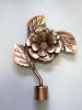 25mm curtain rod end with flower design