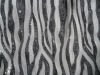 3+3mm white&black sequin embroidery fabric