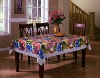 3"lace edge PVC tablecloth