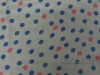 30/70 silk cotton voile with allover polka dot print