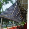 300D polyester oxford stripe blue tent and awning fabric