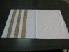 300TC  white  standard pillowcase with 3 bands