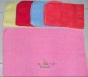 32s embroidery plain coloured overlock pillow towel