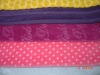 37%cotton 63%poly colored stripped velvet fabric