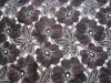 3D floral embroidered  organza fabric
