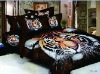 3D tiger printed bed linen/bed sheet