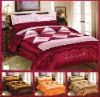 3Pcs Satin Embroidery Comforter Set