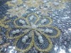 3mm all over sequins with handwork and plain embroidery on the 100% polyester net fabric