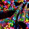 3mm multi sequin/spangle embroidery Fabric with knitting base fabric
