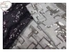 3mm purple/silver fashion sequin on foil printed fabric