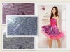 3mm  sequins wave printing fabric