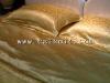 3pcs Gold 100% 19mm Silk Jacquard Bedding Set