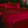3pcs Luxury 100% Silk Bedding Set Red Color