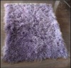 4' x 6' Tibetan / Mongolian Lamb Fur Rug Color Purple