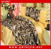 4PCS 100% polyester queen size printing emulation silk  bedding sets