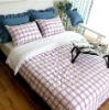 4Pcs tartan design printed bedding sets