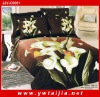 4pc 100% polyester queen size emulation silk bedding set